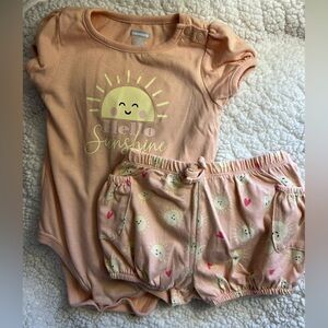 Garanimals | Peach Sunshine Onesie and Bloomers Set | 24M